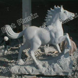 Grey Horse Animal Granite Sculpture