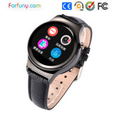 Fashionable Leather Strip 2g GSM Phone Smart Watch Wrist Watch with Music Player
