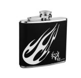 Leather-Wrapped Stainless Steel Hip Flask