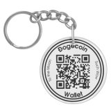 Round Shape Metal Key Chain with Qr Code