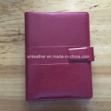 Red A5 PU Leather Notebook Organizer with Ring Binder