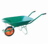 Wheel Barrow with Steel Green Painted Tray
