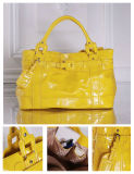 Fashion Shinning Yellow PU Handbag (T080805)
