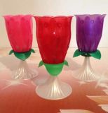 Sparking Rose Music Rotating Candle