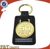 Factory Wholesale Custom Leather Metal Car Logo Keychain (FTKC9143J)