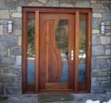 Contemporary Entry Wooden Doors Glass Front Solid Wood Doors