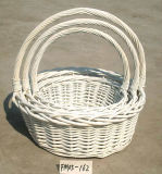 White Handled Wicker Basket (FM05-162)