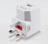 Power Adapter with Socket and USB Charger