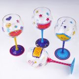 Hand Painted Glass Stemware Wine Glass