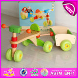 Comfortable Safe Wooden Tricycle for Kids, High Quality Solid Wood Toy Kids Wooden Tricycle for Sale W16A020