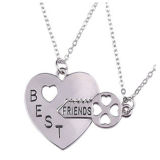 Fashion Alloy Best Friend Heart and Key Necklace Jewellery Set