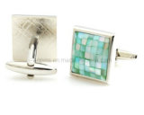 Metal Cuff Links with Crystal Stone