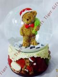 Polyresin Christmas Bear Snowglobe 65mm Tg2270