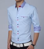 Men's 100% Cotton Fashion Casual Short Sleeve Shirt (WXM9877)