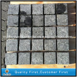 Natural Black Basalt Paving Cube Stone for Landscaping with Back Meshed