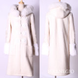 High Quality Hoodie Woolen Outer Coat Women Winter Wear (1-20975)