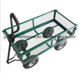 Garden Steel Mesh Tool Cart with 4-Wheel