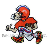 100% Embroidered Emblem in Football Player Shape