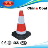 Natural Rubber with Red and White Reflective Film Road Cone