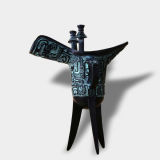 OEM Antique Bronze Tripod Wine Cup Metal Craft