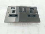 UK Standard 13A Switch Socket with USB Ports