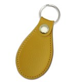 China Cheap Genuine Leather Key Chain with Metallic Ring
