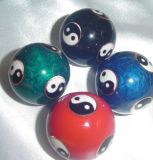 Chinese Cloisonne Metal Music Yin-Yang Baoding Balls