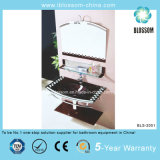 Stainless Steel Frame Bathroom Caninet Lacquer Glass Washing Basin (BLS-2051)