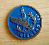 Custom Soft Enamel Antique Brass Golf Ball Marker with Logo (GBM-18)