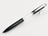 Black Pen with Clear Crystal Stylus Pen