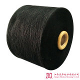 Recycled Black Cotton Polyester Carded Yarn (10-21s)