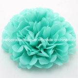 Decorative Flower Aqua Blue Tissue Paper POM POM