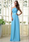 Blue One Shoulder Chiffon Fashion Evening Dress (OGT029E)