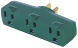 Green Flat Pin Outlet Plug