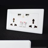 UK Multi Function Universal Double Power 13A Electrical Sockets USB Wall Socket with USB Charger Outlet
