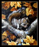 Squirrel Animal Modern Realistic Oil Painting on Canvas Realist Art Home Decoration