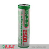 LiFePO4 Battery Ifr 18650 3.7V 2500 mAh, Rechargeable Battery, High Capacity Type VIP-18650 (2500mAh)