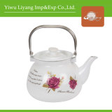 White Edge-Smoothed Enamel Kettle (BY-3112)