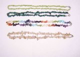 Semi Precious Stone Natural Crystal Beaded Chips Necklace Sets
