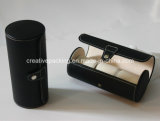 3 Watches Black Sewing PU Leather Watch Case