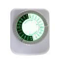1-Outlet White 24hr. Electromechanical Timer W/ Lighted Dial