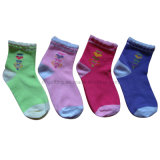 Polyester Children Socks Short Leg with Picot Welt CS-114