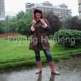 New Fashion Woman Rain Boots and Raincoat