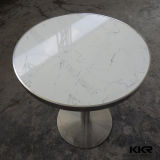 Dia. 600mm Round Artificial Stone White Dining Table