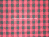 Red-and-Black Wool Check Fabric (UW068)