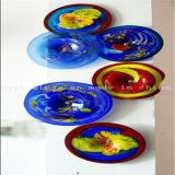 Muticlolour Murano Glass Platter for Wall Decoration