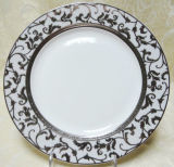 White&Silverlines of Dinner/Porcelain/Plate Set K6896-Y7