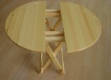 Wooden Folding Table/Dining Table/Round Table (H-H0020)