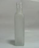 250ml Frosted Square Glass Wine Bottle (VJY-031)