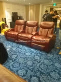 Living Room Chairs Home Theatre Leather Seating with Electric Control